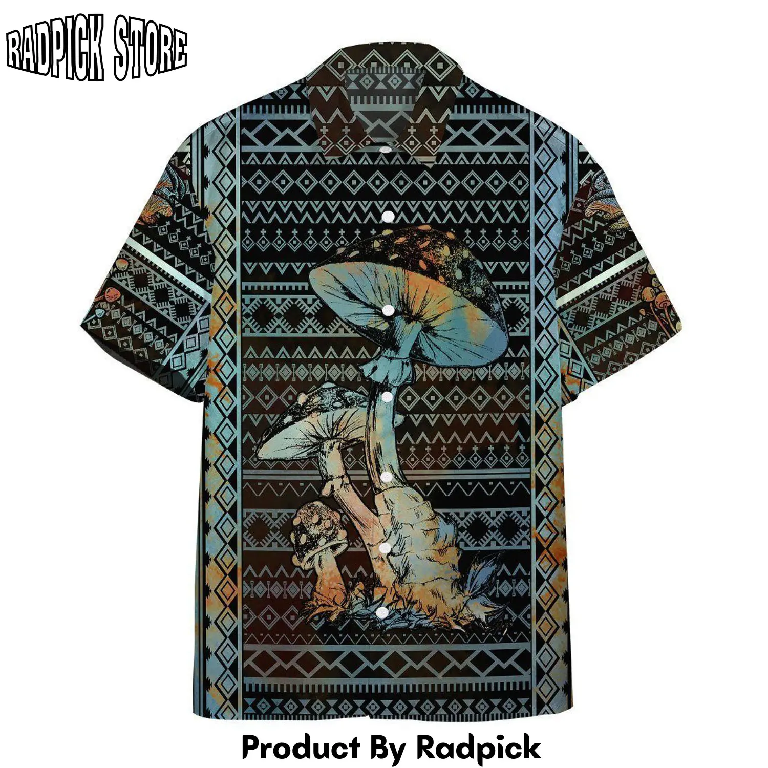 Radpick 3d mushroom hawaii shirt gma rp292519